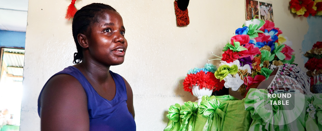 A photo of Evelyn Sumo, a 28-year-old entrepreneur from Liberia, who is participating in EDC’s USAID Youth Advance Activity 