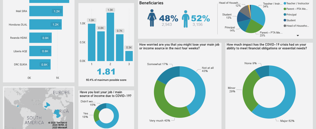 A screenshot representing Assessing the Global Effects of COVID-19