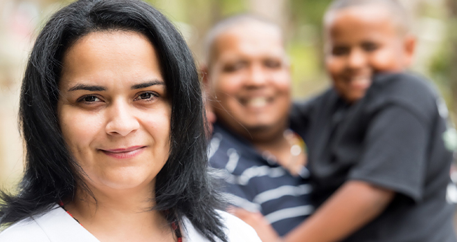 A photo of a family representing Strengthening Early Childhood Interventions with Continuous Quality Improvement