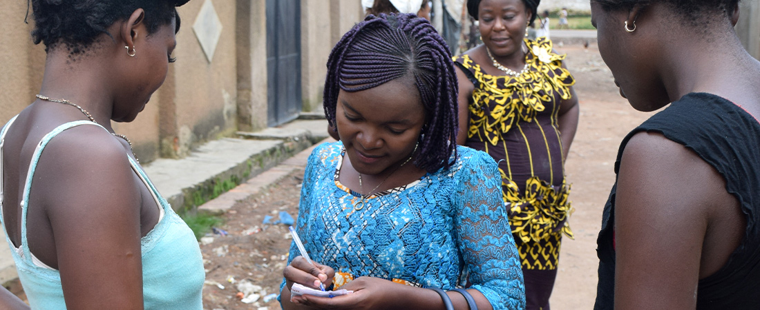 A photo of Case manager Louange Mwenze 