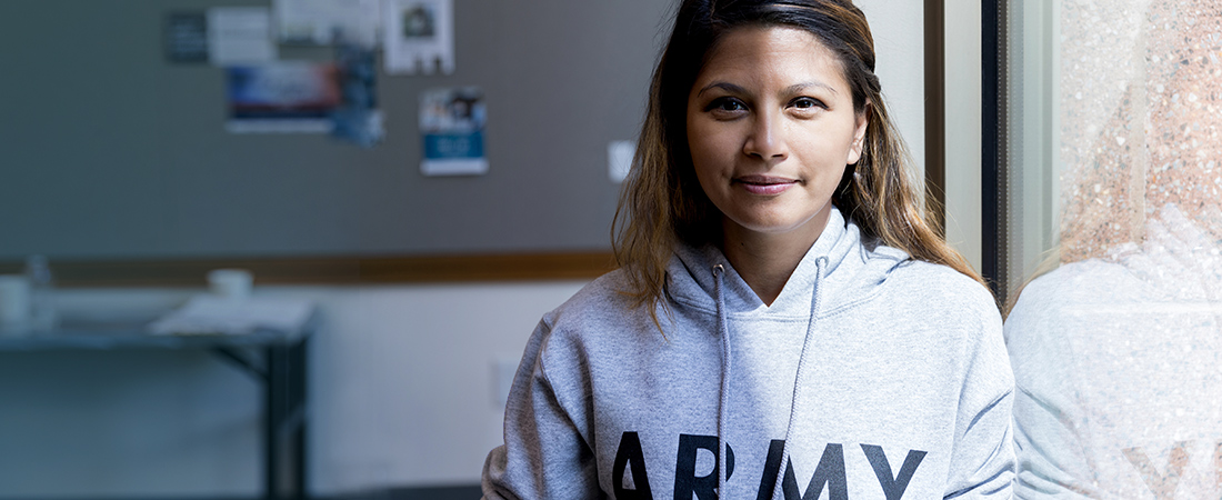 A photo of a woman veteran representing Making Space for Women Veterans