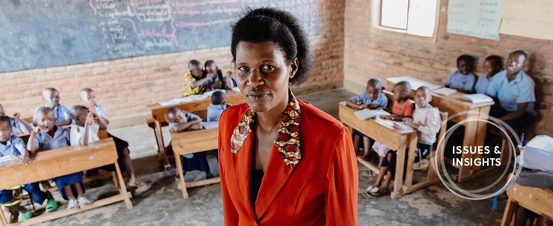 An image of a teacher representing gender equity