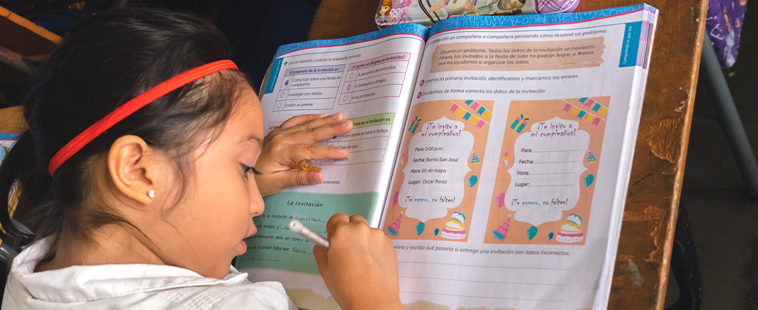 A photo of a student in Honduras