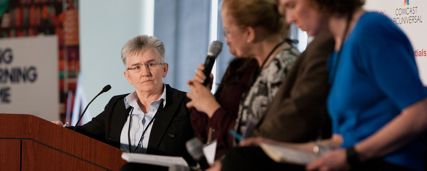 EDC's Pam Buffington (left) explores improving STEM access for rural schools.