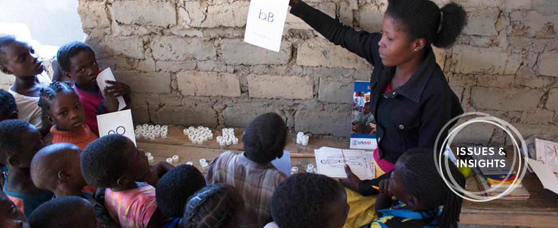 A photo of a classroom in Zambia