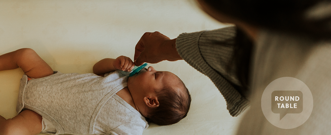 A photo of a parent and child representing Making Sleep Safer for Infants