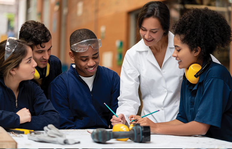 A photo of students representing Preparing Kids for the Future with SEL