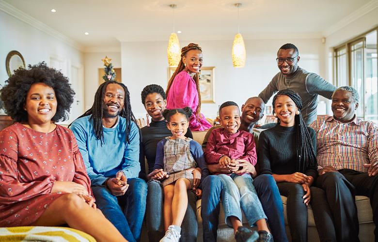 A photo of a family representing Addressing Mental Health in the Black Community