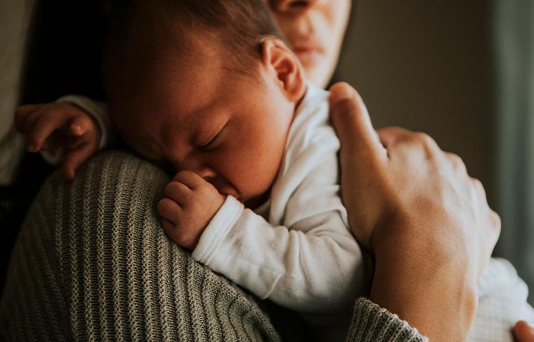 A photo of a mother and child