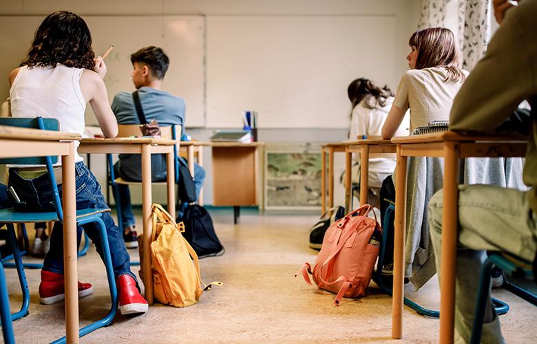 A photo of a classroom representing Preventing Suicide in Schools—A Systemwide Approach