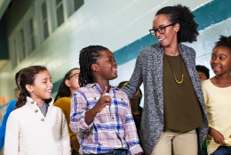 A photo of students and teachers representing Bringing an Equity Lens to Supporting Students’ Well-Being