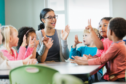 A photo of a classroom representing Taking Action for Children and Families: Learning from the First 40 Communities