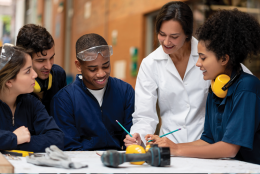 A photo of students representing Preparing Kids for the Future with SEL