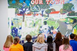 Students visiting the Crystal Bridges Museum of American Art