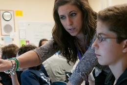 A photo of a computer being used in the classroom