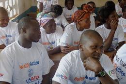 Participants in an EDC program at a training on sexual and reproductive health.