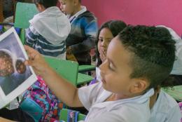 A photo of a student in Honduras